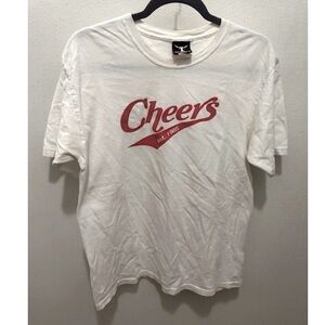 ⚡️SALE⚡️ CHEERS Vintage 80s TV Show Sitcom T Shirt Tee White Red VTG RARE
